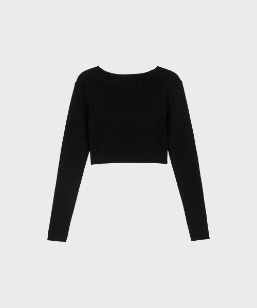 ALKI ALKA（アルキアルカ）の「Ribbed Ribbon Bolero (Black)（ニット/セーター・レディース・ブラック・FREE）」の5枚目の写真