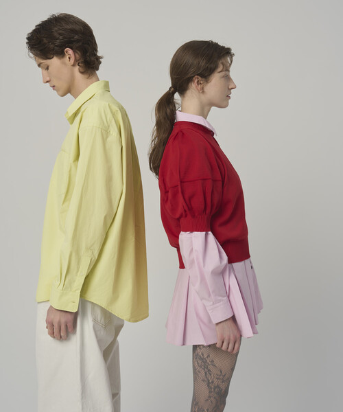 Firsthand(ファーストハンド)の「Firsthand/ファーストハンド ジャパンメイド ホールガーメント パフスリーブ トップス(ニット/セーター・レディース・ブラック/ベージュ/レッド・FREE)」の11枚目の写真