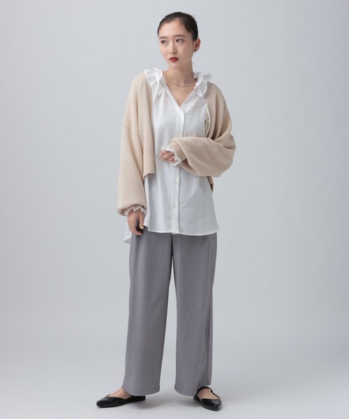 LEPSIM(レプシィム)の「フーディシャツチュニック 659638(シャツ/ブラウス・レディース・オフホワイト/ブラック・FREE)」の8枚目の写真