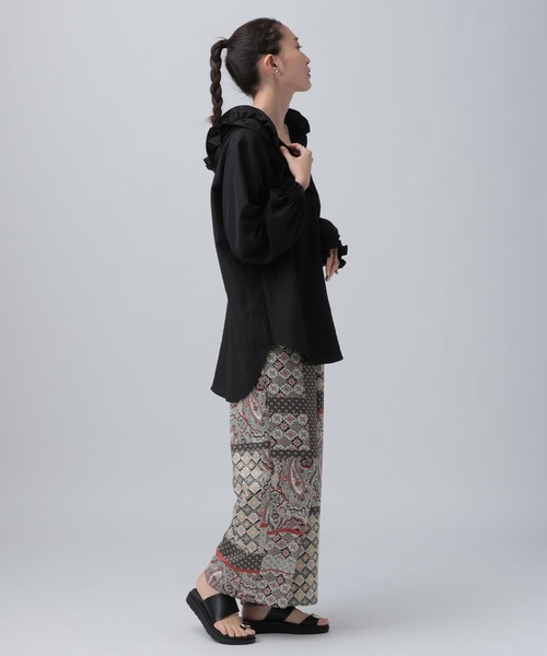 LEPSIM(レプシィム)の「フーディシャツチュニック 659638(シャツ/ブラウス・レディース・オフホワイト/ブラック・FREE)」の13枚目の写真