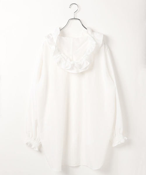 LEPSIM(レプシィム)の「フーディシャツチュニック 659638(シャツ/ブラウス・レディース・オフホワイト/ブラック・FREE)」の16枚目の写真