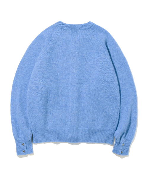 KNITTED(ニッティド)の「シェギドック ウール100% ラウンドカーディガン BLUE(カーディガン/ボレロ・レディース・その他・LARGE/MEDIUM/X-LARGE)」の7枚目の写真