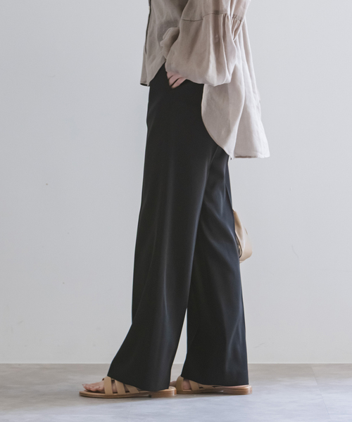 Noble（ノーブル）の「ツイルクロスストレートパンツ（スラックス・レディース・ブラック/ホワイト系その他/ブラウン・34/36/38/40）」の13枚目の写真