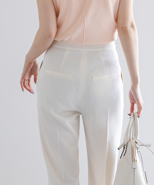 Noble（ノーブル）の「ツイルクロスストレートパンツ（スラックス・レディース・ブラック/ホワイト系その他/ブラウン・34/36/38/40）」の19枚目の写真