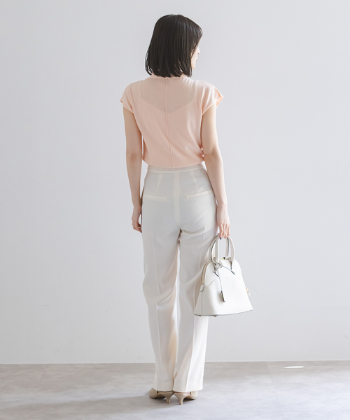 Noble（ノーブル）の「ツイルクロスストレートパンツ（スラックス・レディース・ブラック/ホワイト系その他/ブラウン・34/36/38/40）」の22枚目の写真