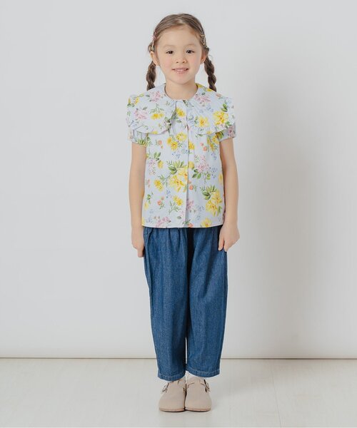 Boribon(ボリボン)の「【リンク】フラワーブーケビックカラーブラウス(シャツ/ブラウス・キッズ・イエロー/ブルー・80/90/100/110/120)」の3枚目の写真