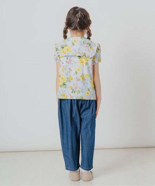 Boribon(ボリボン)の「【リンク】フラワーブーケビックカラーブラウス(シャツ/ブラウス・キッズ・イエロー/ブルー・80/90/100/110/120)」の5枚目の写真