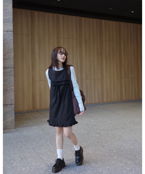 JUMELLE(ジュメロ)の「ベロアリボンワンピース(ワンピース・レディース・ブラック/グレー・FREE)」の17枚目の写真