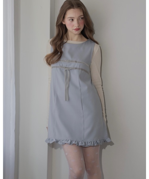 JUMELLE(ジュメロ)の「ベロアリボンワンピース(ワンピース・レディース・ブラック/グレー・FREE)」の21枚目の写真