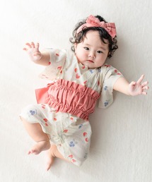 DADWAY（ダッドウェイ）の「mocmof 帯付き 浴衣ロンパース（浴衣）」