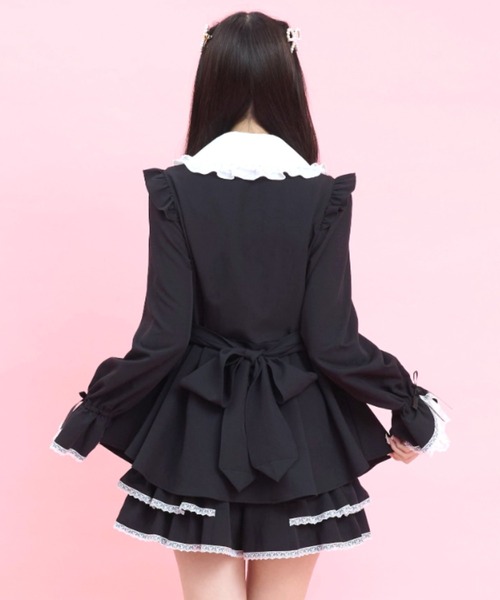 Secret Honey（シークレットハニー）の「サイドレースアップティアードスリーブセットアップ（セットアップ・レディース・ブラック/グレー/ブラックミックス・MEDIUM）」の11枚目の写真