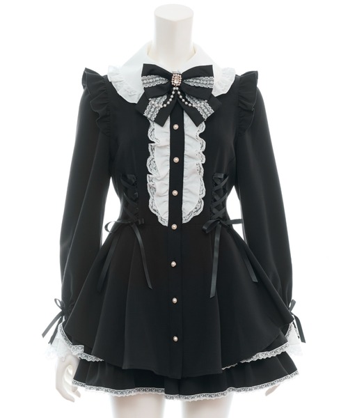 Secret Honey（シークレットハニー）の「サイドレースアップティアードスリーブセットアップ（セットアップ・レディース・ブラック/グレー/ブラックミックス・MEDIUM）」の14枚目の写真