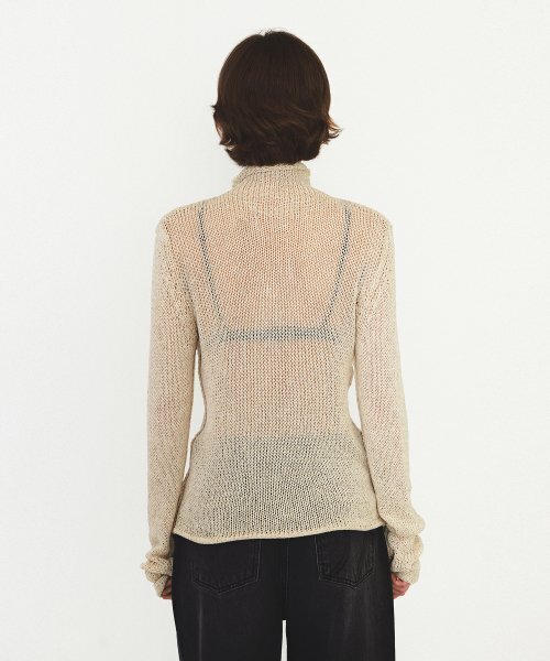 DIAGONAL(ダイアゴナル)の「POLONECK NETTING KNIT (beige)(ニット/セーター・レディース・その他・FREE)」の3枚目の写真