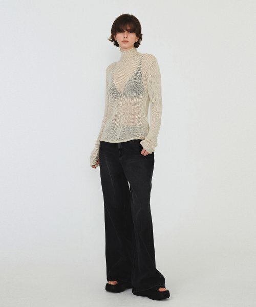 DIAGONAL(ダイアゴナル)の「POLONECK NETTING KNIT (beige)(ニット/セーター・レディース・その他・FREE)」の5枚目の写真