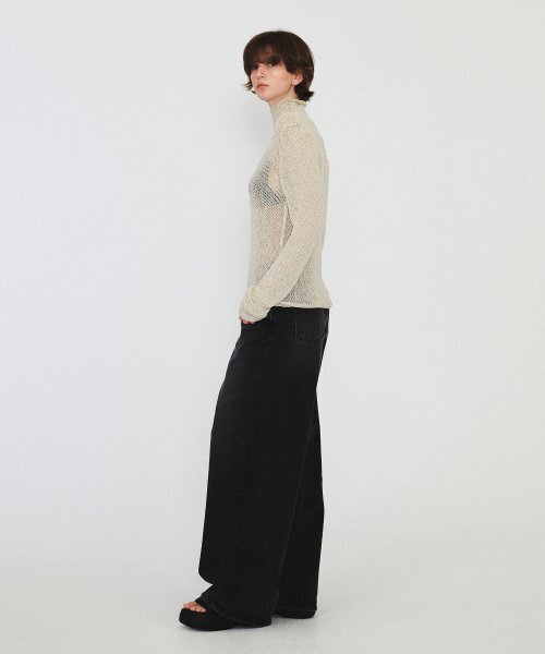 DIAGONAL(ダイアゴナル)の「POLONECK NETTING KNIT (beige)(ニット/セーター・レディース・その他・FREE)」の6枚目の写真