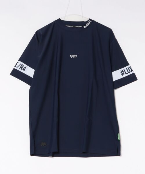 LUXE/R GOLF(ラグジュ ゴルフ)の「(RM)【LUXE/R GOLF】ストレッチ スムース ロゴ ハイネック Tシャツ(Tシャツ/カットソー・メンズ・チャコールグレー/ブラック/ホワイト/ネイビー・X-LARGE/LARGE/MEDIUM)」の4枚目の写真
