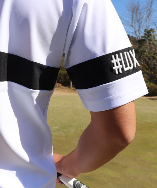 LUXE/R GOLF(ラグジュ ゴルフ)の「(RM)【LUXE/R GOLF】ストレッチ スムース ロゴ ハイネック Tシャツ(Tシャツ/カットソー・メンズ・チャコールグレー/ブラック/ホワイト/ネイビー・X-LARGE/LARGE/MEDIUM)」の19枚目の写真