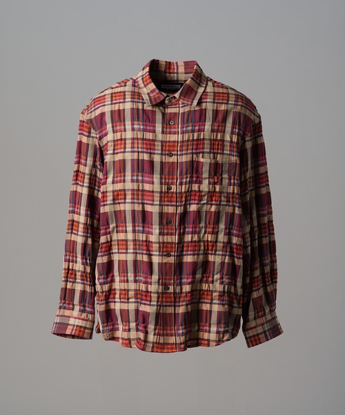 MAISON SPECIAL(メゾンスペシャル)の「《UNISEX》【Italian Dead Stock Fabric】Prime-Over Regular Collar Long Sleeve Shirt/【イタリアンデッドストックファブリック】プライムオーバーレギュラーカラーロングスリーブシャツ【MAISON SPECIAL/メゾンスペシャル】(シャツ/ブラウス・メンズ・ホワイト/その他1/オレンジ/カーキ/グレイッシュベージュ/ネイビー/グレー/ピンク/ライトグリーン/グリーン/その他2・0/2/1)」の13枚目の写真