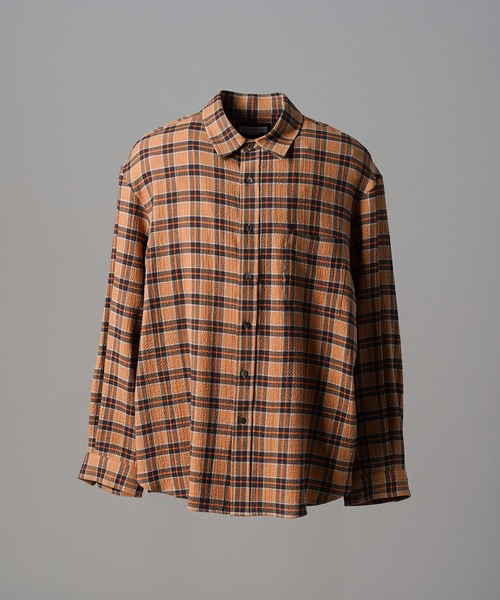 MAISON SPECIAL(メゾンスペシャル)の「《UNISEX》【Italian Dead Stock Fabric】Prime-Over Regular Collar Long Sleeve Shirt/【イタリアンデッドストックファブリック】プライムオーバーレギュラーカラーロングスリーブシャツ【MAISON SPECIAL/メゾンスペシャル】(シャツ/ブラウス・メンズ・ホワイト/その他1/オレンジ/カーキ/グレイッシュベージュ/ネイビー/グレー/ピンク/ライトグリーン/グリーン/その他2・0/2/1)」の18枚目の写真