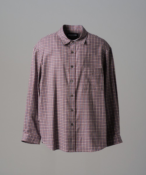 MAISON SPECIAL(メゾンスペシャル)の「《UNISEX》【Italian Dead Stock Fabric】Prime-Over Regular Collar Long Sleeve Shirt/【イタリアンデッドストックファブリック】プライムオーバーレギュラーカラーロングスリーブシャツ【MAISON SPECIAL/メゾンスペシャル】(シャツ/ブラウス・メンズ・ホワイト/その他1/オレンジ/カーキ/グレイッシュベージュ/ネイビー/グレー/ピンク/ライトグリーン/グリーン/その他2・0/2/1)」の20枚目の写真