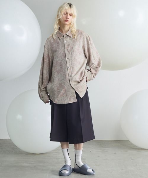 MAISON SPECIAL(メゾンスペシャル)の「《UNISEX》【Italian Dead Stock Fabric】Prime-Over Regular Collar Long Sleeve Shirt/【イタリアンデッドストックファブリック】プライムオーバーレギュラーカラーロングスリーブシャツ【MAISON SPECIAL/メゾンスペシャル】(シャツ/ブラウス・メンズ・ホワイト/その他1/オレンジ/カーキ/グレイッシュベージュ/ネイビー/グレー/ピンク/ライトグリーン/グリーン/その他2・0/2/1)」の22枚目の写真