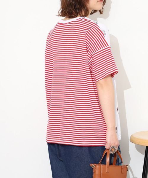 Emago(イマゴ)の「EMAGO 花瓶と馬の切替えT 半袖(Tシャツ/カットソー・レディース・ホワイト/イエロー・FREE)」の14枚目の写真