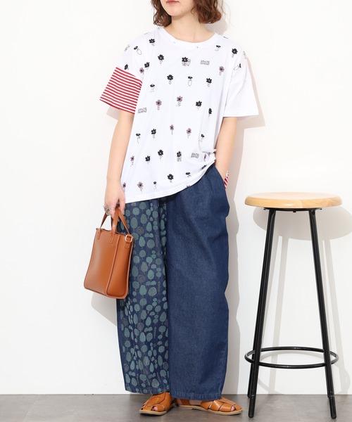 Emago(イマゴ)の「EMAGO 花瓶と馬の切替えT 半袖(Tシャツ/カットソー・レディース・ホワイト/イエロー・FREE)」の16枚目の写真