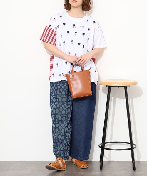Emago(イマゴ)の「EMAGO 花瓶と馬の切替えT 半袖(Tシャツ/カットソー・レディース・ホワイト/イエロー・FREE)」の17枚目の写真