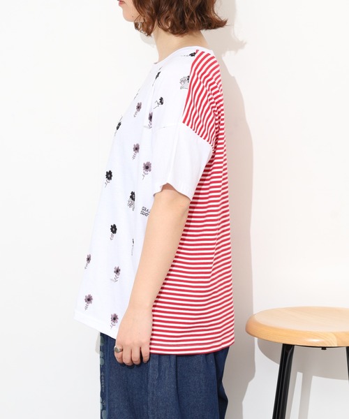 Emago(イマゴ)の「EMAGO 花瓶と馬の切替えT 半袖(Tシャツ/カットソー・レディース・ホワイト/イエロー・FREE)」の6枚目の写真