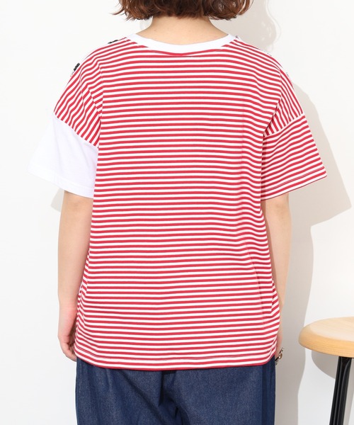 Emago(イマゴ)の「EMAGO 花瓶と馬の切替えT 半袖(Tシャツ/カットソー・レディース・ホワイト/イエロー・FREE)」の7枚目の写真