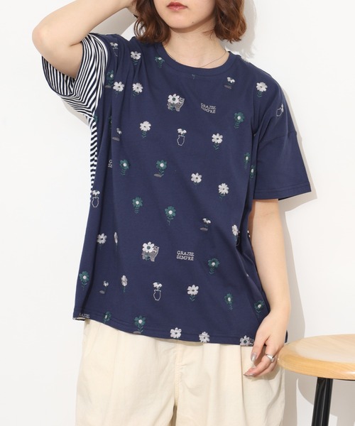 Emago(イマゴ)の「EMAGO 花瓶と馬の切替えT 半袖(Tシャツ/カットソー・レディース・ホワイト/イエロー・FREE)」の20枚目の写真