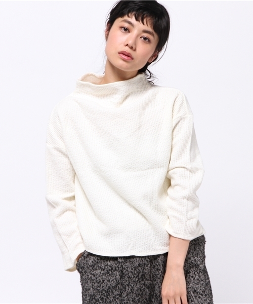 OUTLET(アウトレット)の「【mystic】ハイネックショートP/O(Tシャツ/カットソー・レディース・キャメル/オフホワイト/チャコールグレー/レンガ・FREE)」の1枚目の写真