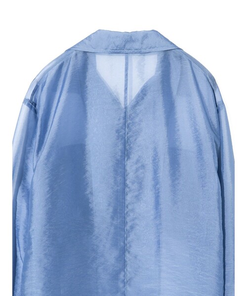 MIDIUMISOLID(ミディウミソリッド)の「MIDIUMISOLID Men’s シアーオープンカラーシャツ(シャツ/ブラウス・メンズ・ライトブルー/ブラック・48)」の15枚目の写真