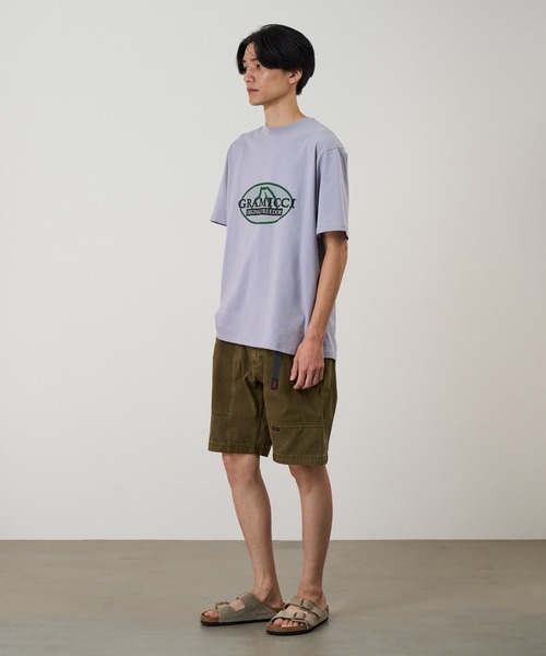 Gramicci（グラミチ）の「HALF DOME TEE / ハーフドームTシャツ Gramicci グラミチ（Tシャツ/カットソー・メンズ・ブラック/ホワイト/ライム/ラベンダー・S/M/L/XL/XXL）」の6枚目の写真