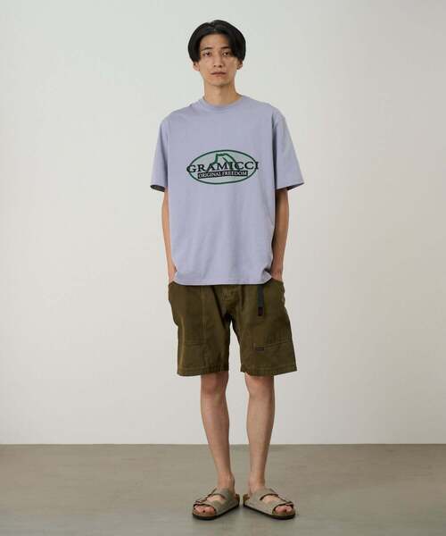 Gramicci（グラミチ）の「HALF DOME TEE / ハーフドームTシャツ Gramicci グラミチ（Tシャツ/カットソー・メンズ・ブラック/ホワイト/ライム/ラベンダー・S/M/L/XL/XXL）」の5枚目の写真