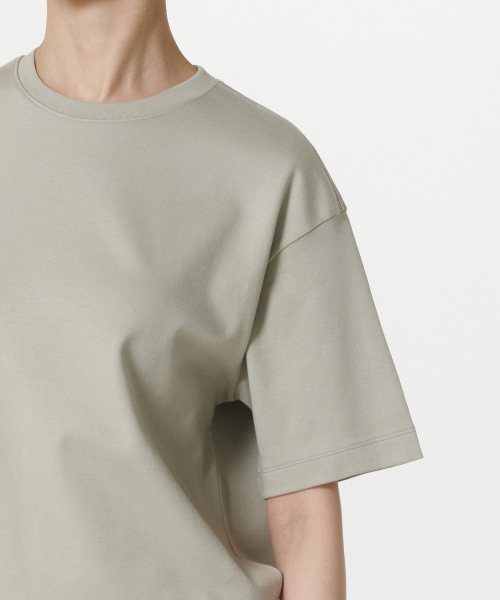 MUSINSA STANDARD WOMAN（ムシンサスタンダードウーマン）の「ウィメンズリラックスフィットクルーネックTシャツ[セージ]（Tシャツ/カットソー・レディース・その他・SMALL/MEDIUM/X-SMALL/LARGE）」の4枚目の写真