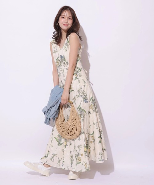 Mystrada（マイストラーダ）の「フルーツボタニカルワンピース（ワンピース・レディース・ライトイエロー/ホワイト・34/38/36）」の2枚目の写真