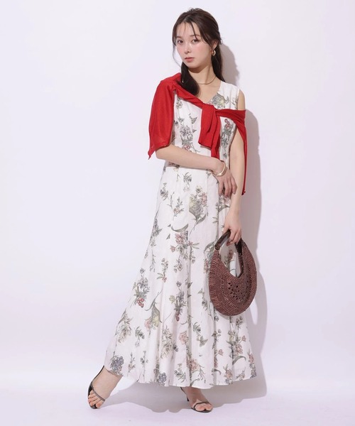 Mystrada（マイストラーダ）の「フルーツボタニカルワンピース（ワンピース・レディース・ライトイエロー/ホワイト・34/38/36）」の4枚目の写真