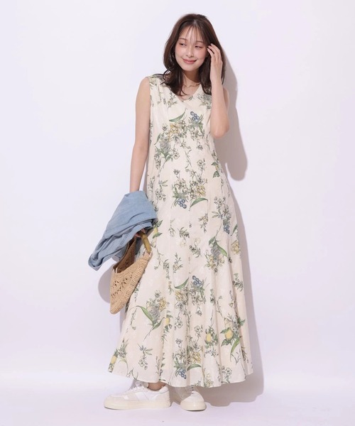 Mystrada（マイストラーダ）の「フルーツボタニカルワンピース（ワンピース・レディース・ライトイエロー/ホワイト・34/38/36）」の19枚目の写真