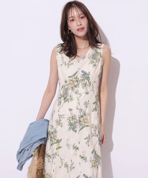 Mystrada（マイストラーダ）の「フルーツボタニカルワンピース（ワンピース・レディース・ライトイエロー/ホワイト・34/38/36）」の22枚目の写真