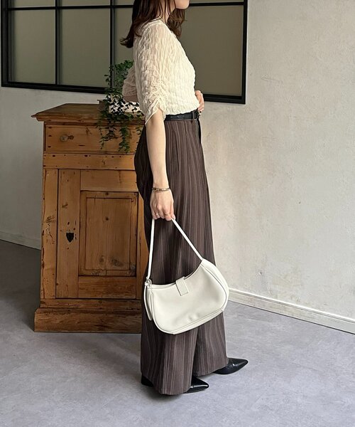 Thevon(ゼボン)の「リネンタッチストライプタックパンツ(その他パンツ・レディース・ベージュ/ホワイト系その他/ブラウン・S/M)」の17枚目の写真