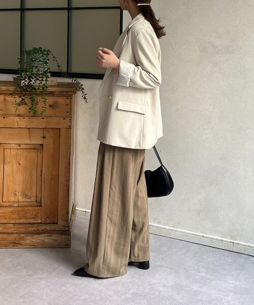 Thevon(ゼボン)の「リネンタッチストライプタックパンツ(その他パンツ・レディース・ベージュ/ホワイト系その他/ブラウン・S/M)」の22枚目の写真