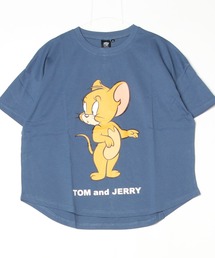 TOMandJERRY トムとジェリー レディース 半袖 オーバーサイズプリントTシャツ