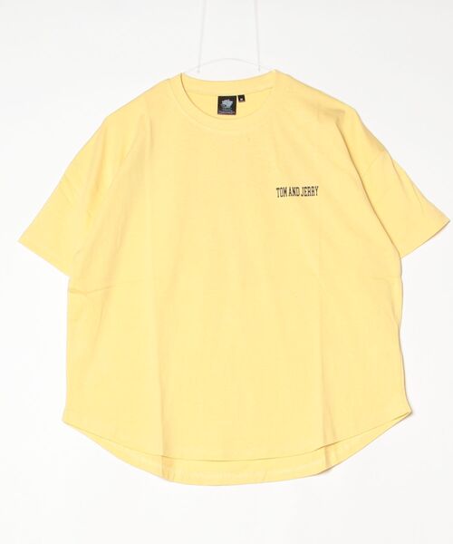 Tom&Jerry(トムアンドジェリー)の「TOMandJERRY トムとジェリー レディース 半袖 オーバーサイズプリントTシャツ(Tシャツ/カットソー・レディース・ピンク/イエロー/チャコールグレー/ダークグリーン/ブルー/ホワイト系2/ブラック/ホワイト系1・L/M)」の20枚目の写真