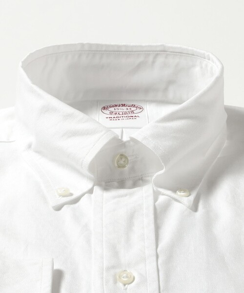 BEAMS F（ビームスエフ）の「【別注】Brooks Brothers / アメリカンシーアイランドコットン オックスフォード ポロカラーシャツ（シャツ/ブラウス・メンズ・ホワイト・14.5/15 /15.5/16/16.5）」の3枚目の写真