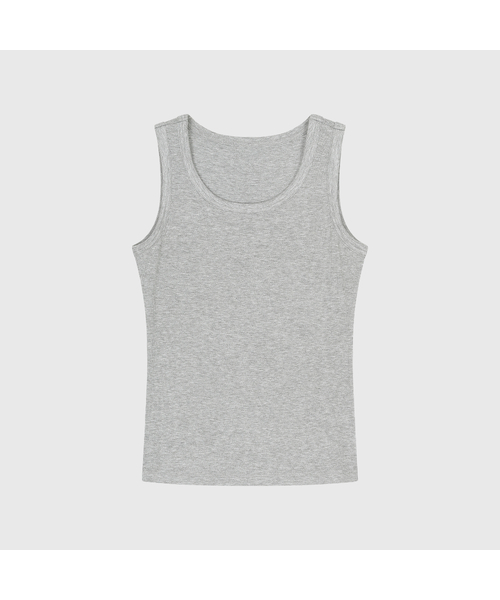 LOOKAST(ルックキャスト)の「ペリンベーシックスリーブレス / PERRINE BASIC SLEEVELESS_6colors(Tシャツ/カットソー・レディース・ホワイト/ライトグレー/ブラック/パープル/オリーブ/ダークブルー・SMALL/MEDIUM/LARGE)」の3枚目の写真