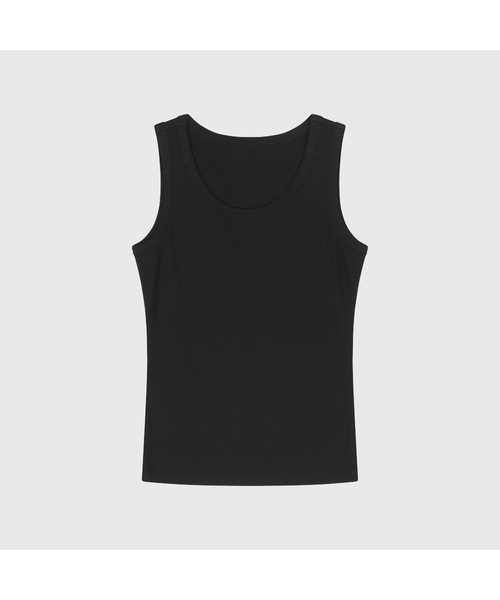 LOOKAST(ルックキャスト)の「ペリンベーシックスリーブレス / PERRINE BASIC SLEEVELESS_6colors(Tシャツ/カットソー・レディース・ホワイト/ライトグレー/ブラック/パープル/オリーブ/ダークブルー・SMALL/MEDIUM/LARGE)」の2枚目の写真
