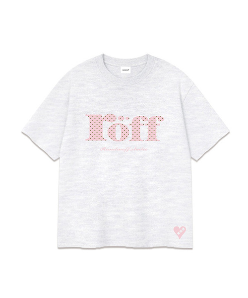 RANDOMOFF（ランダムオフ）の「ROEFF TYPE PLAY DOT OVER FIT T-SHIRT [LIGHT PINK] (3color)（Tシャツ/カットソー・レディース・ホワイト/ライトグレー/ブラック・SMALL/MEDIUM/LARGE/X-LARGE）」の3枚目の写真
