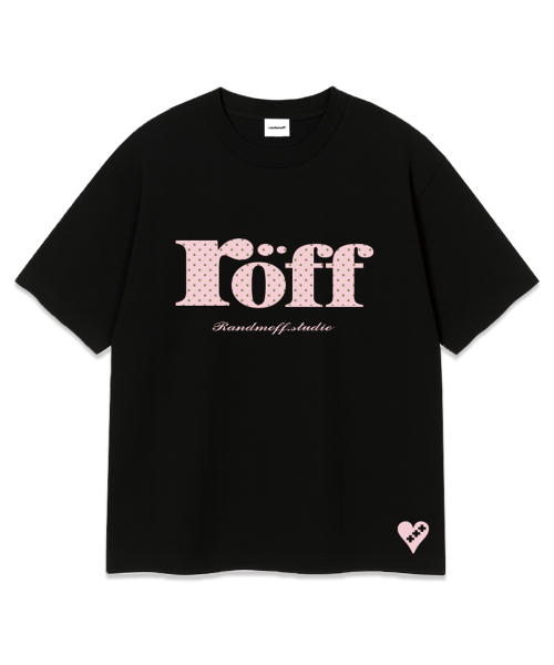 RANDOMOFF（ランダムオフ）の「ROEFF TYPE PLAY DOT OVER FIT T-SHIRT [LIGHT PINK] (3color)（Tシャツ/カットソー・レディース・ホワイト/ライトグレー/ブラック・SMALL/MEDIUM/LARGE/X-LARGE）」の4枚目の写真