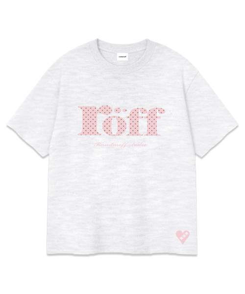RANDOMOFF（ランダムオフ）の「ROEFF TYPE PLAY DOT OVER FIT T-SHIRT [LIGHT PINK] (3color)（Tシャツ/カットソー・レディース・ホワイト/ライトグレー/ブラック・SMALL/MEDIUM/LARGE/X-LARGE）」の6枚目の写真